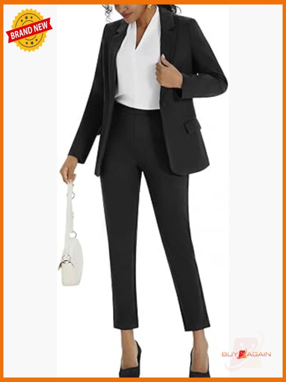 Women's 2 Piece Blazer and Pant Suit Set Business Casual Work Office Slim Fit